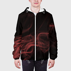 Куртка с капюшоном мужская Color smoke red, цвет: 3D-белый — фото 2