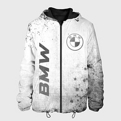 Куртка с капюшоном мужская BMW - white gradient вертикально, цвет: 3D-черный