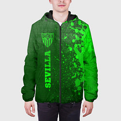 Куртка с капюшоном мужская Sevilla - green gradient по-вертикали, цвет: 3D-черный — фото 2