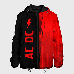 Мужская куртка AC DC - red gradient по-вертикали