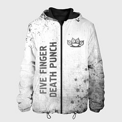Куртка с капюшоном мужская Five Finger Death Punch - white gradient вертикаль, цвет: 3D-черный