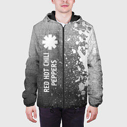 Куртка с капюшоном мужская Red Hot Chili Peppers - grey gradient по-вертикали, цвет: 3D-черный — фото 2