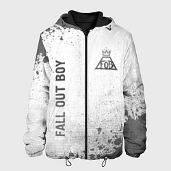 Куртка с капюшоном мужская Fall Out Boy - white gradient вертикально, цвет: 3D-черный