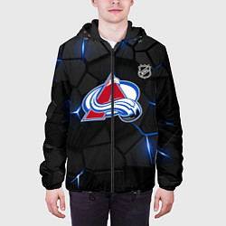 Куртка с капюшоном мужская Колорадо Эвеланш - плиты с подсветкой, цвет: 3D-черный — фото 2