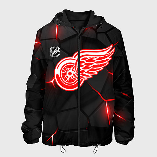 Мужская куртка Детройт Ред Уингз - плиты с подсветкой / 3D-Черный – фото 1