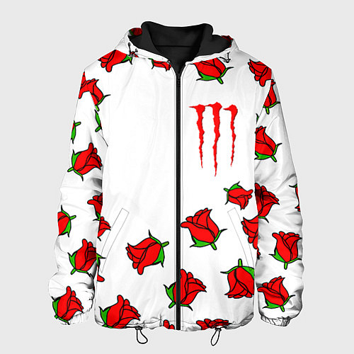 Мужская куртка Monster energy steel rose / 3D-Черный – фото 1