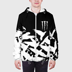 Куртка с капюшоном мужская Monster energy crow, цвет: 3D-белый — фото 2