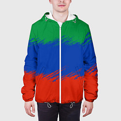Куртка с капюшоном мужская Дагестанские цвета, цвет: 3D-белый — фото 2