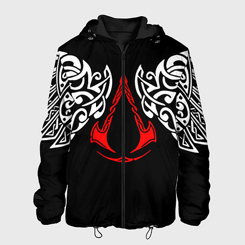 Мужская куртка Силуэт ворона - Aссасинс Крид / 3D-Черный – фото 1