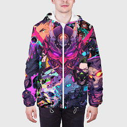 Куртка с капюшоном мужская Стиль Cyberpunk, цвет: 3D-белый — фото 2