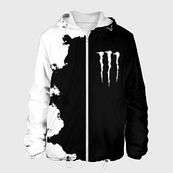 Куртка с капюшоном мужская Monster energy краски белые, цвет: 3D-белый