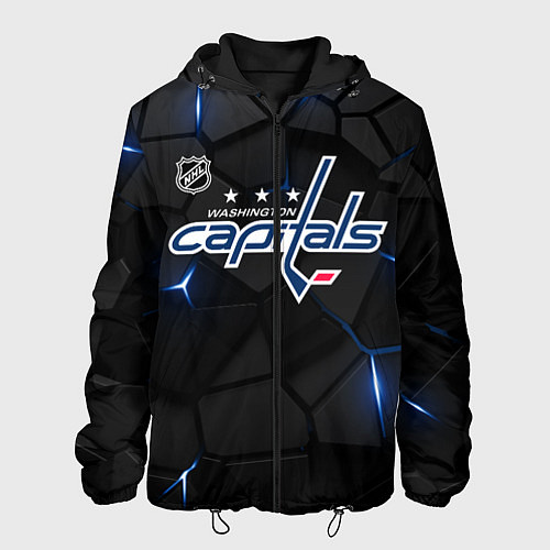 Мужская куртка Вашингтон Кэпиталз - плиты с подсветкой / 3D-Черный – фото 1