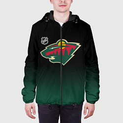 Куртка с капюшоном мужская Миннесота Уайлд - градиент, цвет: 3D-черный — фото 2
