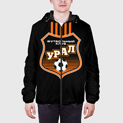 Куртка с капюшоном мужская ФК Урал - полоски, цвет: 3D-черный — фото 2