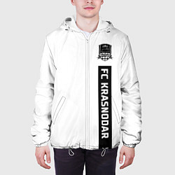 Куртка с капюшоном мужская FC Krasnodar - white, цвет: 3D-белый — фото 2