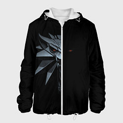 Куртка с капюшоном мужская Зверь в полумраке - Ведьмак 3, цвет: 3D-белый