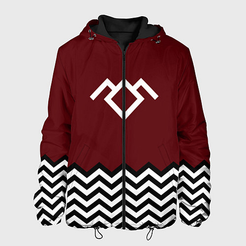 Мужская куртка Твин Пикс - лого / 3D-Черный – фото 1