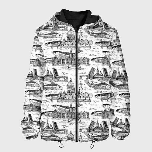 Мужская куртка Питер и корюшка / 3D-Черный – фото 1