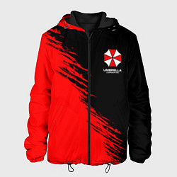 Куртка с капюшоном мужская Umbrella Corp - red and black, цвет: 3D-черный