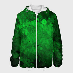 Мужская куртка Абстракция - green acid stains