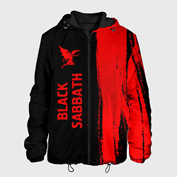 Куртка с капюшоном мужская Black Sabbath - red gradient по-вертикали, цвет: 3D-черный
