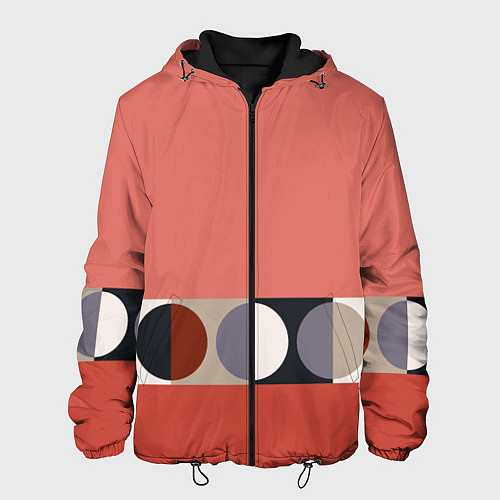 Мужская куртка Луна Малевича розовый томат / 3D-Черный – фото 1