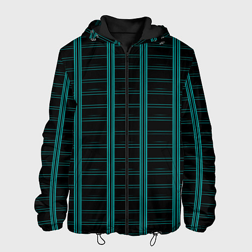 Мужская куртка Color blue dark stripe / 3D-Черный – фото 1