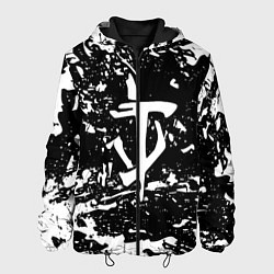 Куртка с капюшоном мужская Doom краски белые штрихи, цвет: 3D-черный