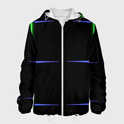 Мужская куртка Color black green purple stripes
