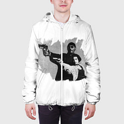 Куртка с капюшоном мужская Леон рисунок, цвет: 3D-белый — фото 2