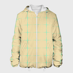 Куртка с капюшоном мужская Color beige green crosses, цвет: 3D-белый