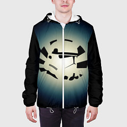 Куртка с капюшоном мужская Имперский штурмовик - градиент, цвет: 3D-белый — фото 2