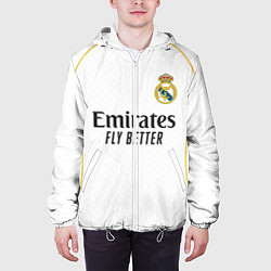 Куртка с капюшоном мужская Реал Мадрид домашняя форма 2025 2026, цвет: 3D-белый — фото 2