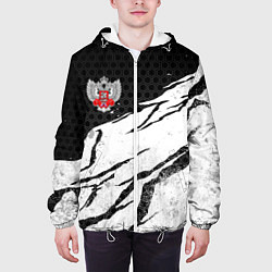 Куртка с капюшоном мужская Федерация бокса России - белый затертый, цвет: 3D-белый — фото 2
