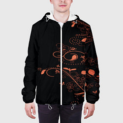 Куртка с капюшоном мужская Китайский орнамент, цвет: 3D-белый — фото 2
