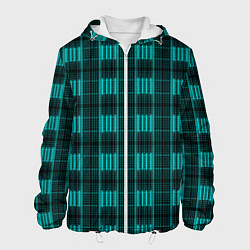 Куртка с капюшоном мужская Color neon blue, цвет: 3D-белый