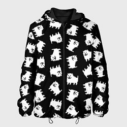 Куртка с капюшоном мужская Annoying dog pattern - Undertale, цвет: 3D-черный
