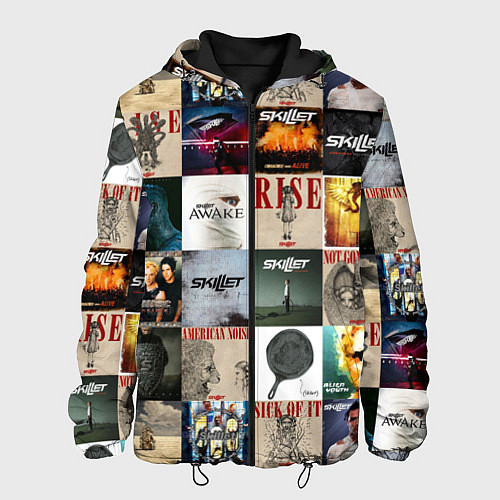Мужская куртка Skillet - обложки альбомов и песен / 3D-Черный – фото 1