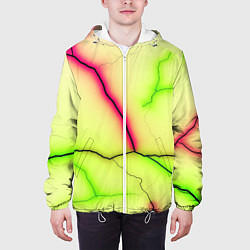 Куртка с капюшоном мужская Multicolored lightning, цвет: 3D-белый — фото 2