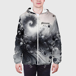 Куртка с капюшоном мужская Фантазийный узор - Милан Италия, цвет: 3D-белый — фото 2