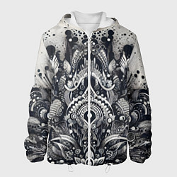 Куртка с капюшоном мужская Abstract pattern - graffiti, цвет: 3D-белый