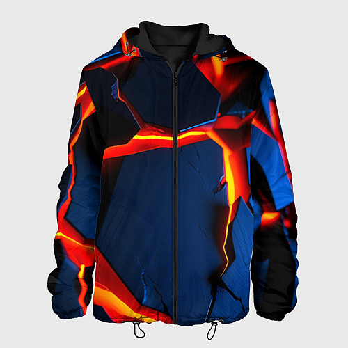 Мужская куртка Glow orange neon / 3D-Черный – фото 1