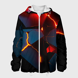 Куртка с капюшоном мужская Orange rift, цвет: 3D-белый