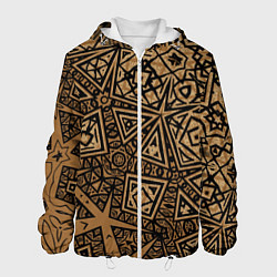 Куртка с капюшоном мужская Золотая метаморфоза на черном, цвет: 3D-белый