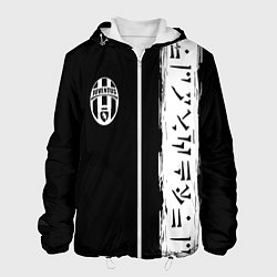 Куртка с капюшоном мужская Ювентус символы гейм, цвет: 3D-белый