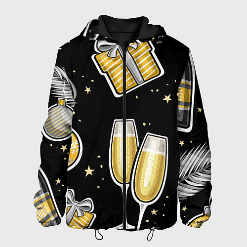 Мужская куртка Новогодний вайб / 3D-Черный – фото 1
