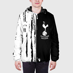 Куртка с капюшоном мужская Tottenham Hotspur белые краски, цвет: 3D-черный — фото 2