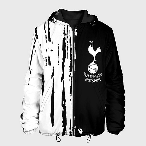 Мужская куртка Tottenham Hotspur белые краски / 3D-Черный – фото 1