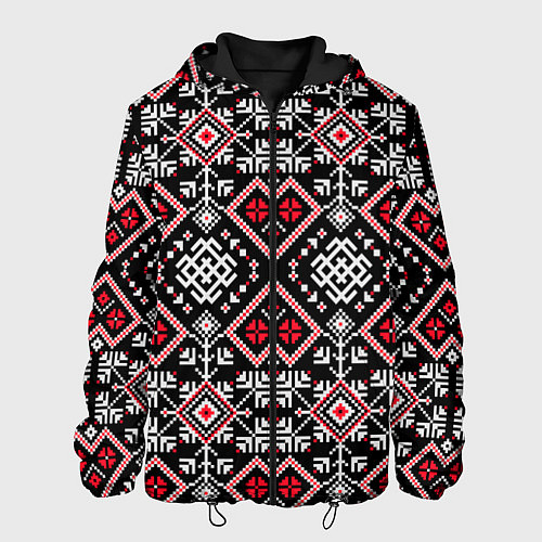 Мужская куртка Славянский орнамент обережный / 3D-Черный – фото 1