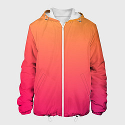 Куртка с капюшоном мужская Color orange pink, цвет: 3D-белый